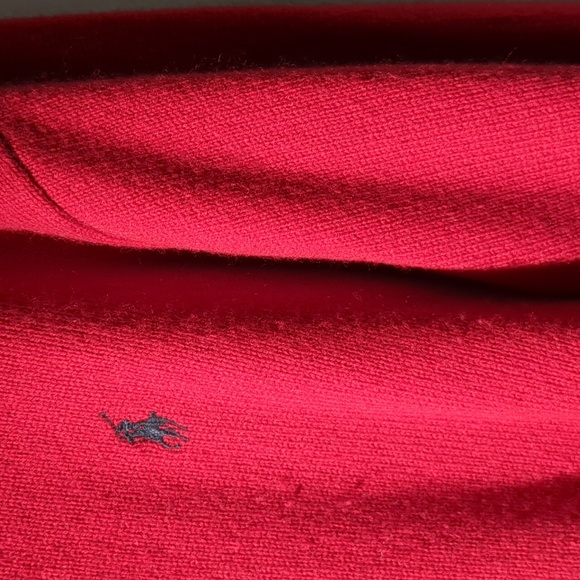 Vintage Vintage Polo Ralph Lauren Lambswool Sweater Polo XL Red - Picture 3 of 6